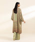 2 Piece - Printed Satin Suit